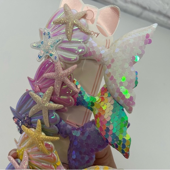 Mermaid Hair Accessories set of 6 Clip On Sequin Mermaid Tail Clips - Picture 12 of 16